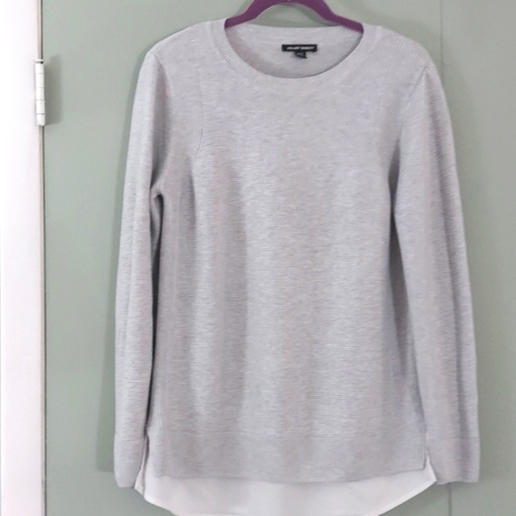 Hilary Radley Ribbed Mock-Layer Crew Neck Tunic Knit 2fer Top Sz M - Picture 1 of 12